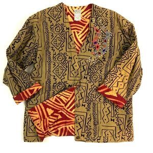 ARTISAN Cotton Reversible Block Print Jacket